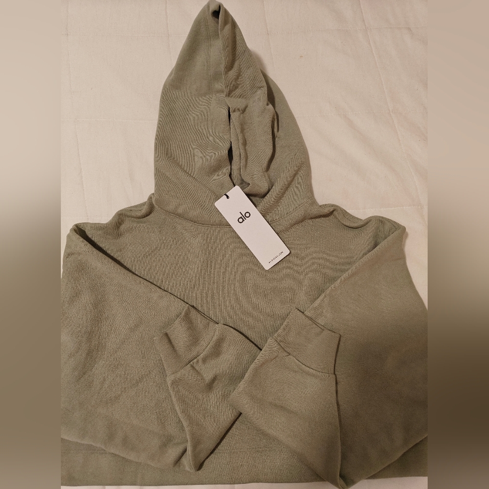 ALO Bae Hoodie in Limestone Small NWT